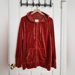 Offline By Aerie After Party Velour Oversized Full Zip Jacket